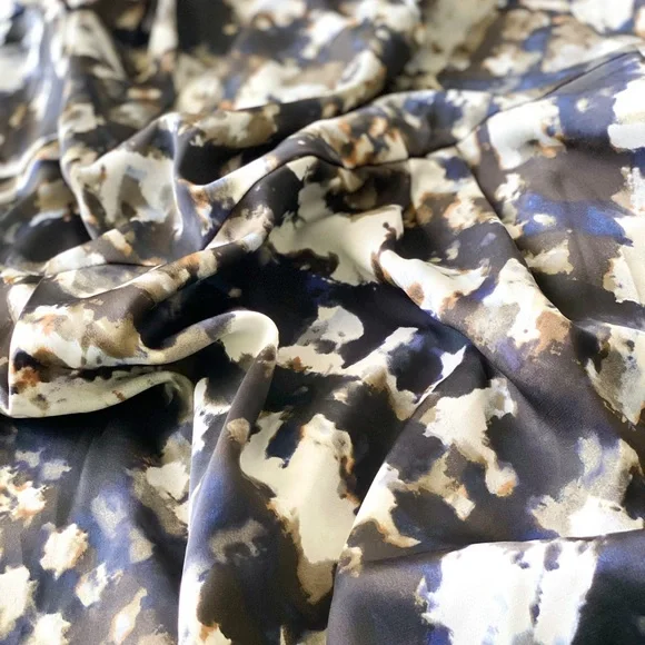 NWT Ann Taylor Navy & Brown Watercolor Print Inspired Dress, Size 12 - Picture 6 of 10